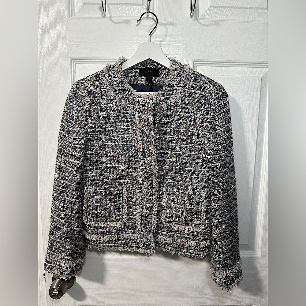 J Crew Tweed Crop Jacket